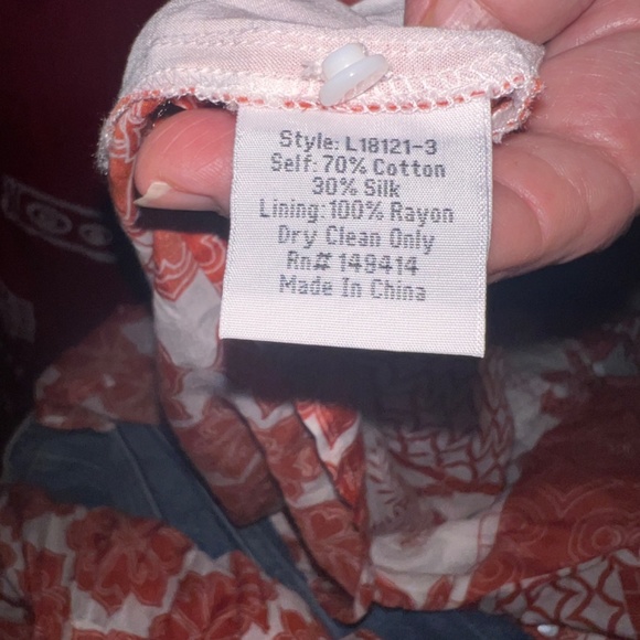 Johnny Was Jade Silk Pull-On Midi Skirt and Top Small - Picture 11 of 12